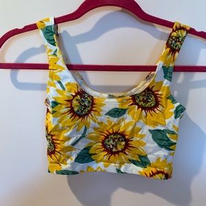 American Apparel sunflower crop top